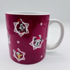 Disney Christmas Coffee Mug Goofy, Mickey, Donald Duck, Minnie Mouse Drinkware